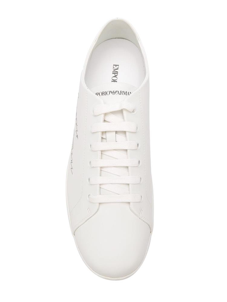 Armani Emporio Armani Lace Up Low Superge Moški Bele | 0J414N08