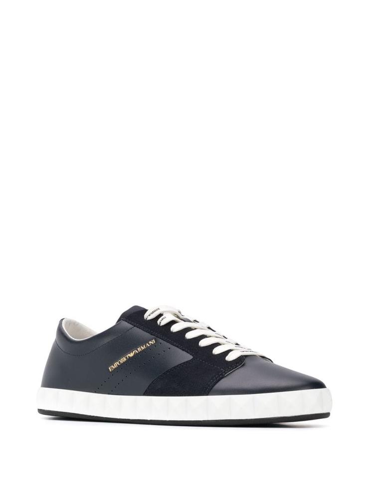 Armani Emporio Armani Lace Up Low Superge Moški Modre | NNTJWJ8U