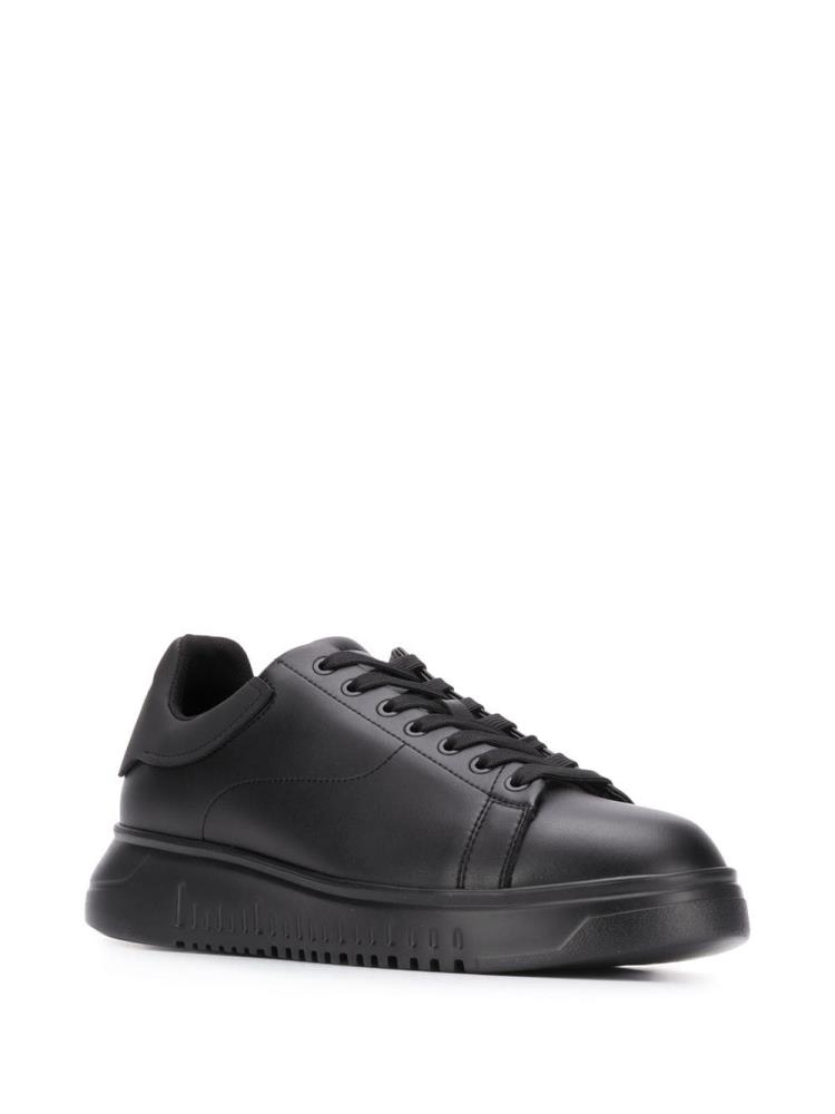 Armani Emporio Armani Lace Up Low Top Superge Moški Črne | F99EZJMR