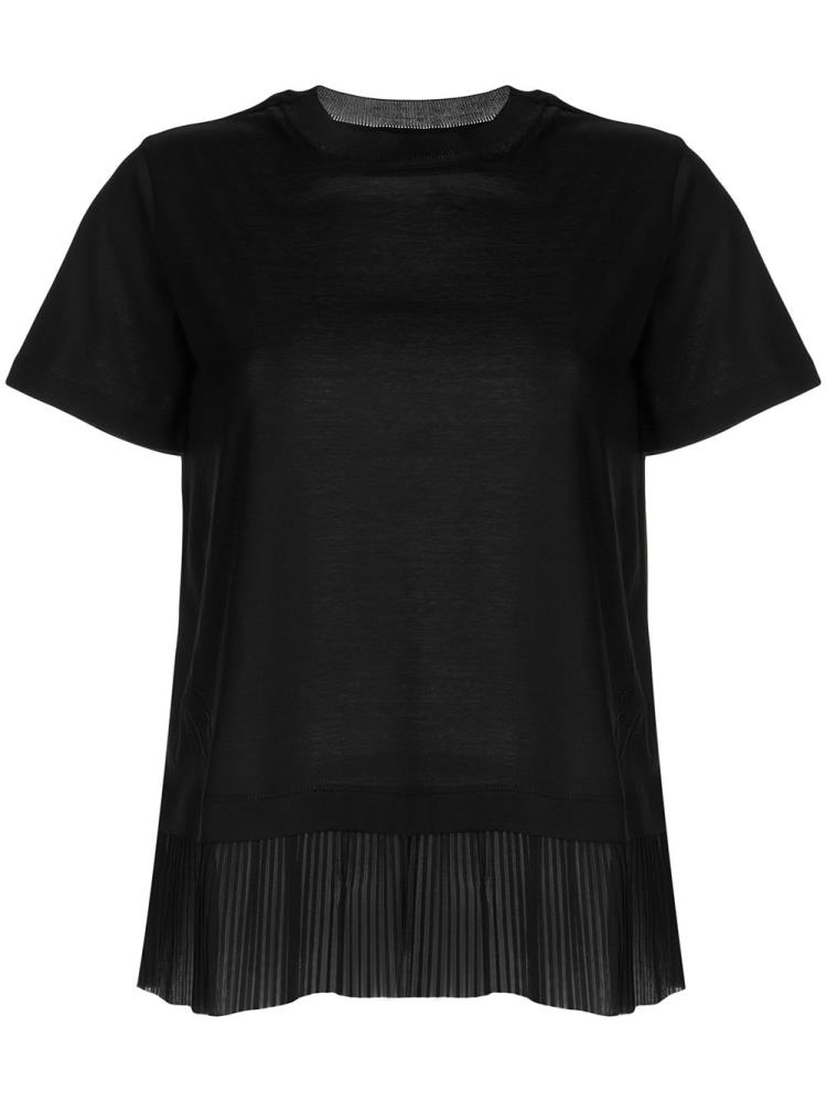 Armani Emporio Armani Layered Pleated Majice Ženske Črne | 2TJ74FYO