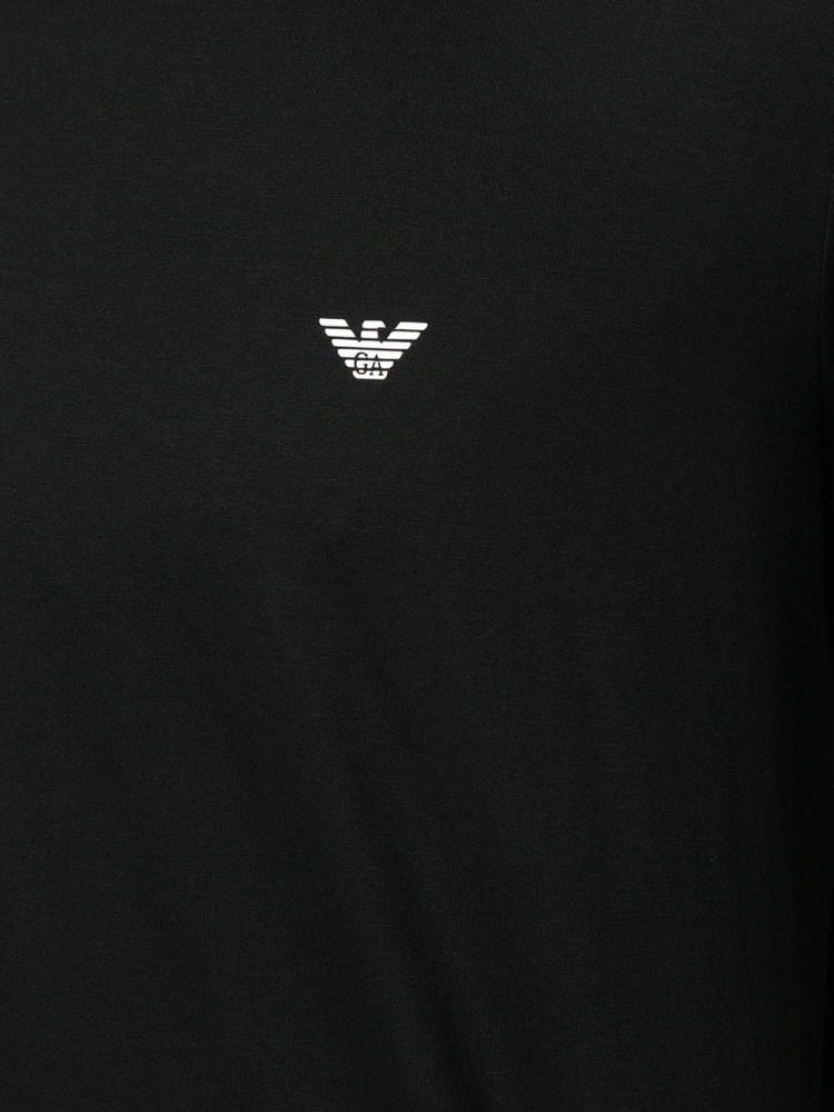 Armani Emporio Armani Logo Crew Neck Majice Moški Črne | 3W0NV9B0