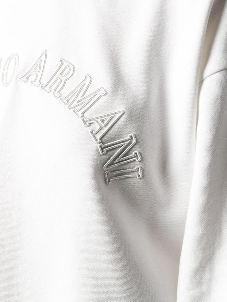 Armani Emporio Armani Logo Embroidered Športni Puloverji Ženske Bele | 6PLWQEBU