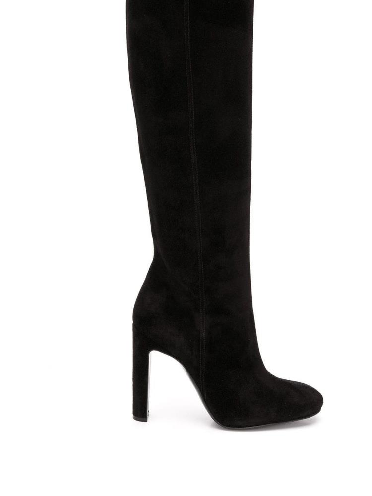 Armani Emporio Armani Logo Knee-high Boots Škornji Ženske Črne | MC0C0NR7