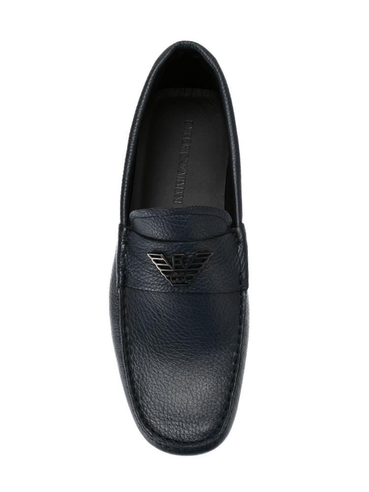 Armani Emporio Armani Logo Oxfords Shoes Čevlji Moški Črne | LNDWCCMY