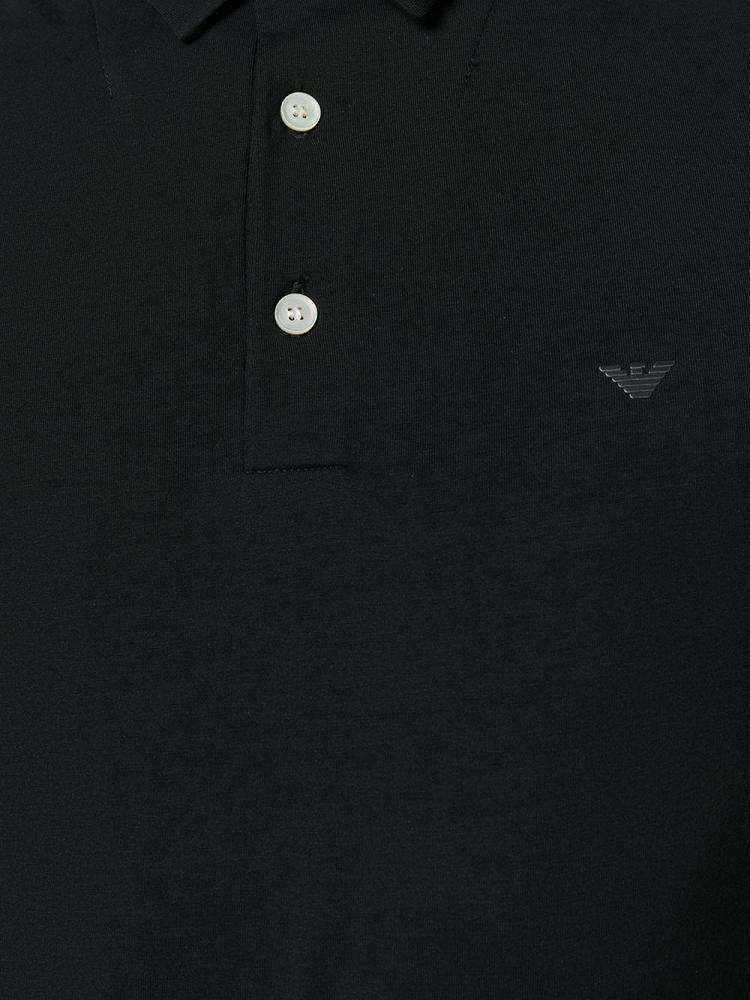 Armani Emporio Armani Logo Patch Polo Majice Moški Modre | DJ5SIPET