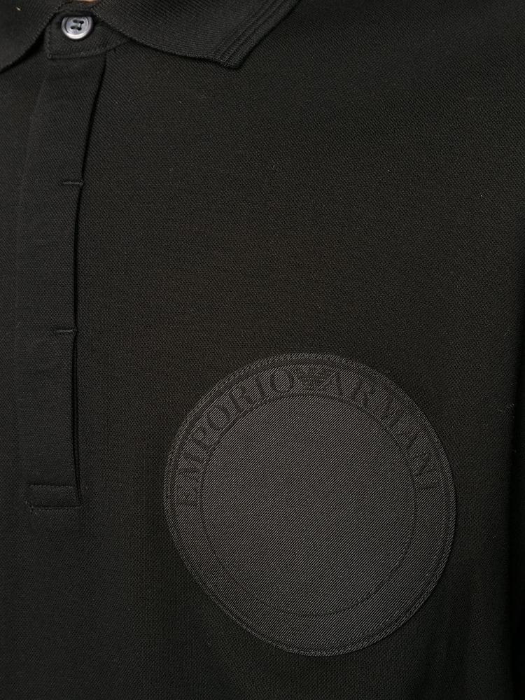 Armani Emporio Armani Logo Patch Polo Majice Moški Črne | OLDCEE93