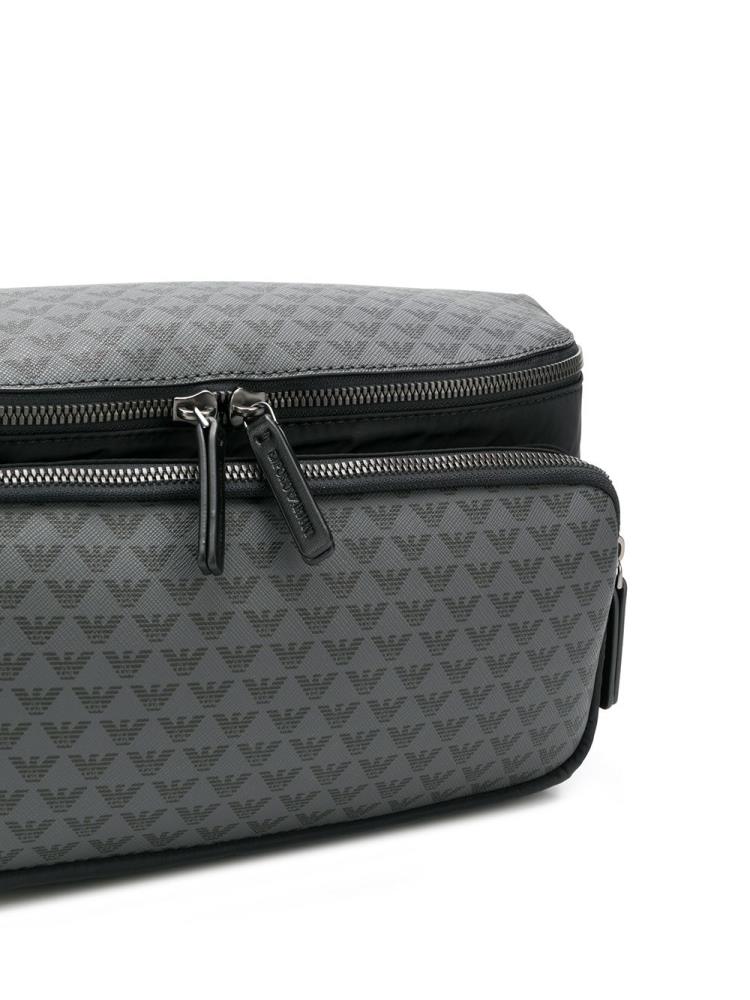 Armani Emporio Armani Logo Print Bum Bag Torbe Moški Sive | XHZU4T8I