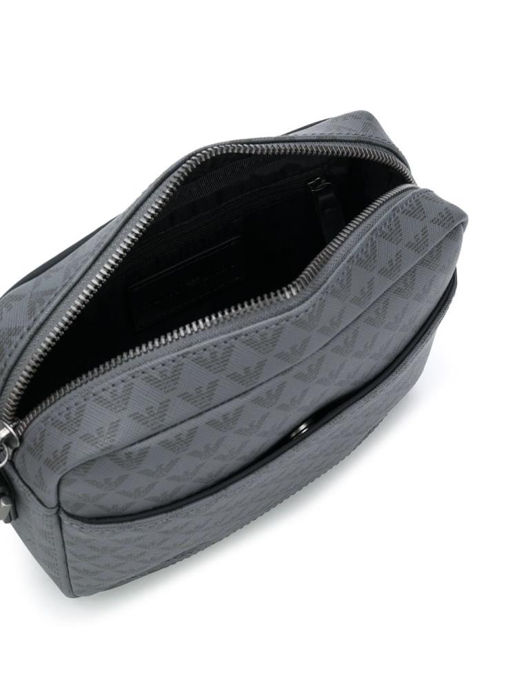 Armani Emporio Armani Logo Print Clutch Torbica Moški Modre Črne | OK6VG5DQ