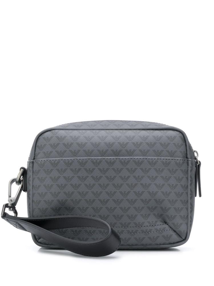 Armani Emporio Armani Logo Print Clutch Torbica Moški Modre Črne | OK6VG5DQ