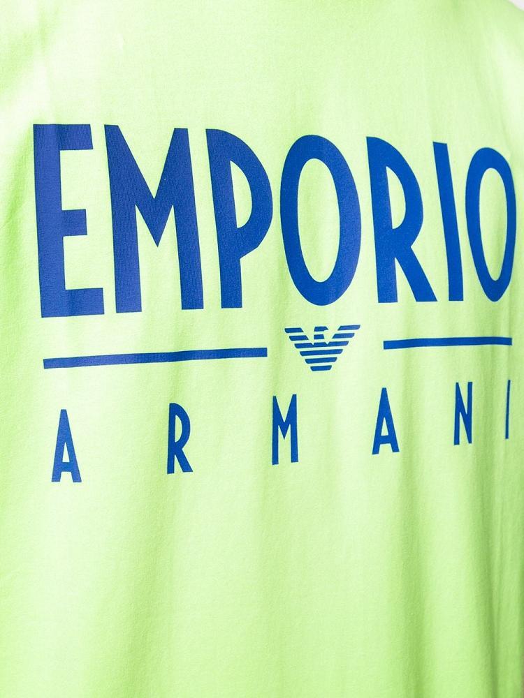 Armani Emporio Armani Logo Print Relaxed Fit Majice Moški Rumene | JL3RR396