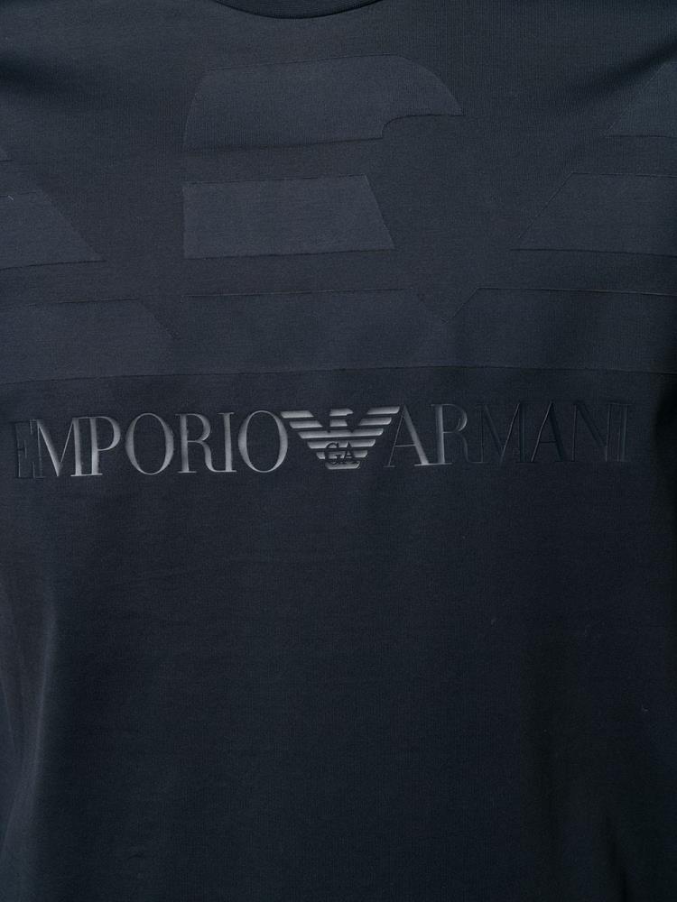 Armani Emporio Armani Logo Print Majice Moški Črne | ANBE9W4L