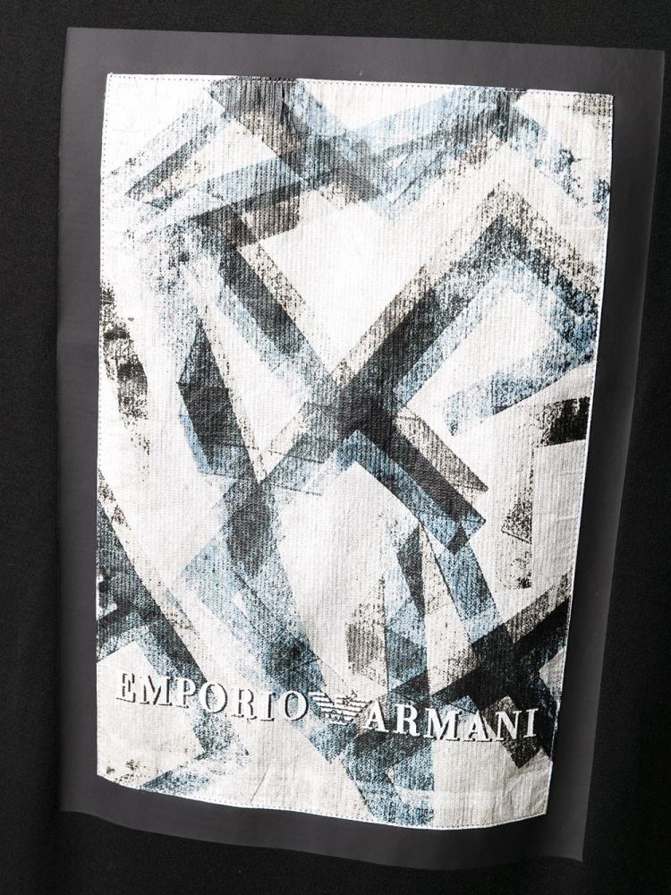 Armani Emporio Armani Logo Print Majice Moški Črne | IV7MSETJ