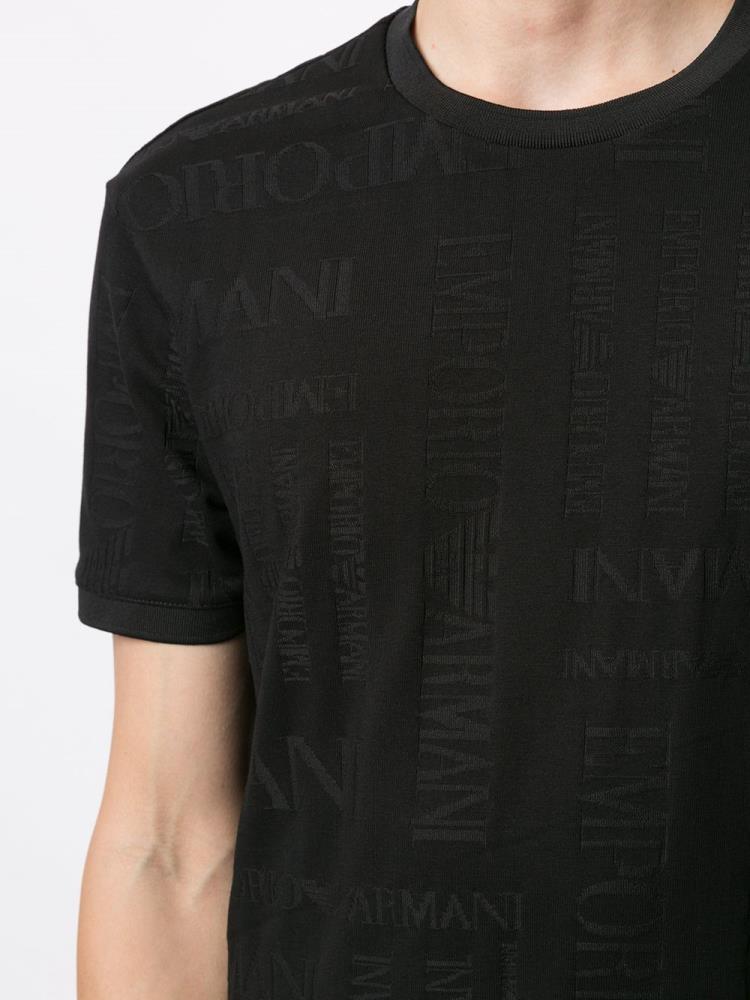 Armani Emporio Armani Logo Print Majice Moški Črne | UNXXOPOU