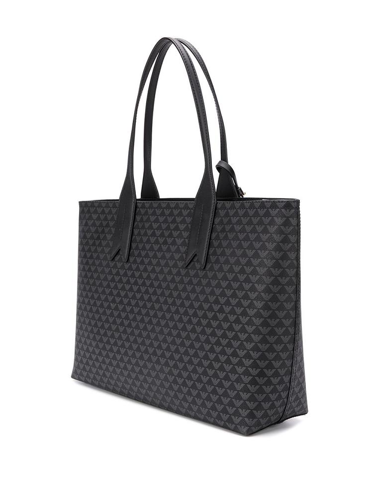 Armani Emporio Armani Logo Print Torba Tote Ženske Črne | S3DX8L26