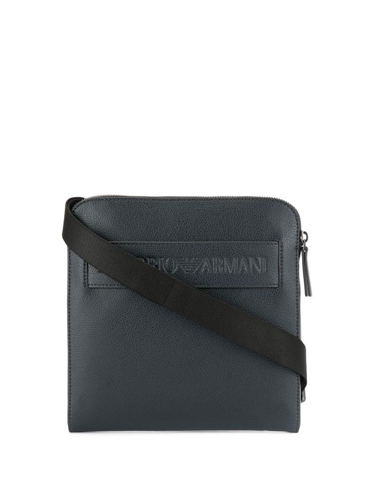 Armani Emporio Armani Logo Strap Messenger Torbe Moški Modre Črne | FDAOYJVX