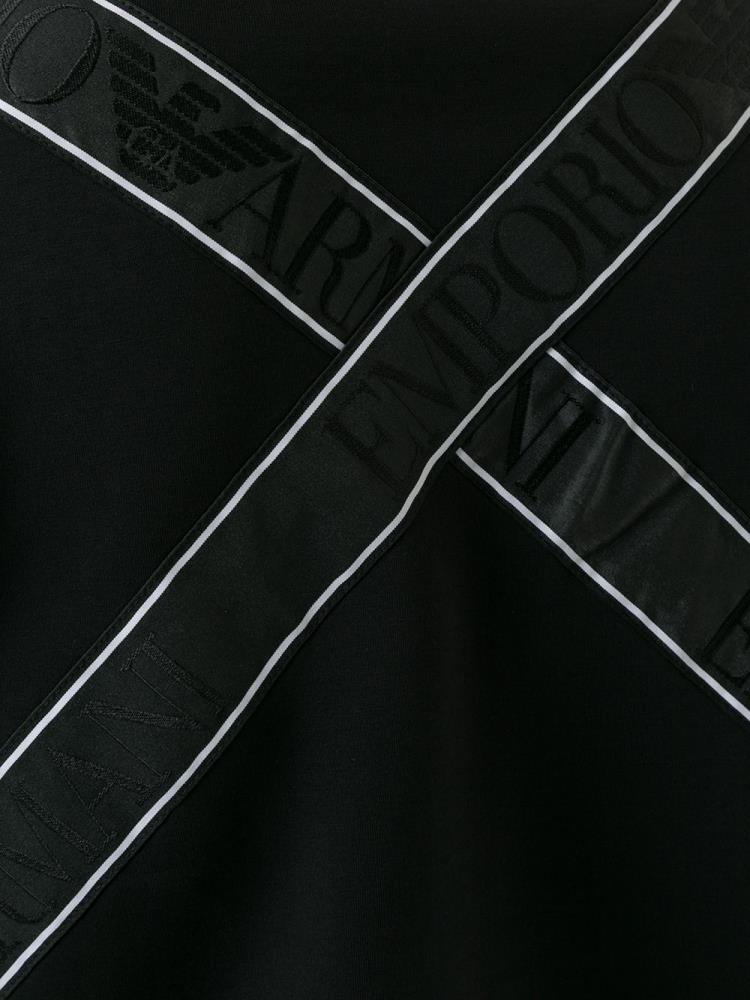 Armani Emporio Armani Logo Tape Športni Puloverji Moški Črne | SX0UXV2N