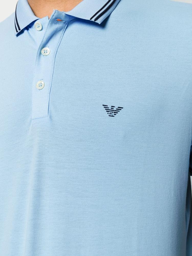 Armani Emporio Armani Logoed Polo Majice Moški Modre | UG3F1O12