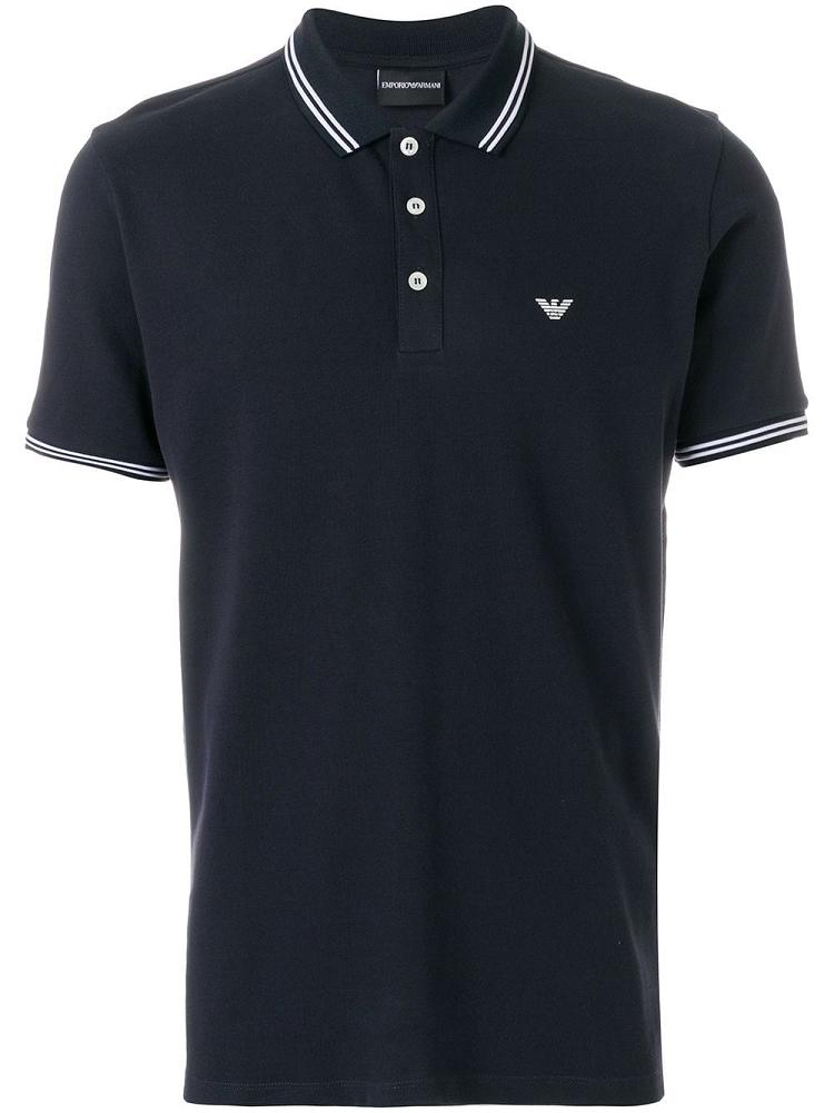 Armani Emporio Armani Logoed Polo Majice Moški Modre | UN9CFY2K