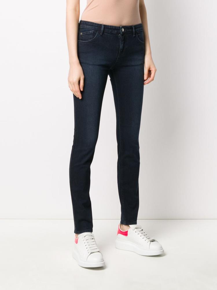 Armani Emporio Armani Low Rise Skinny Kavbojke Ženske Modre | 72BN4FDO