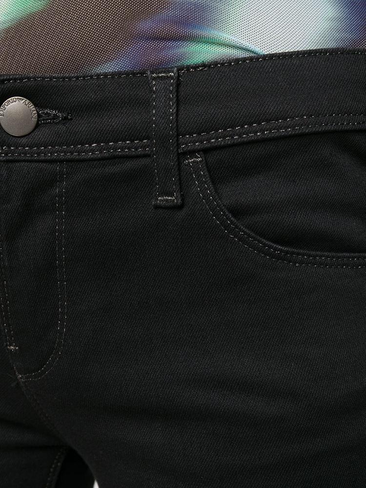 Armani Emporio Armani Low Rise Skinny Kavbojke Ženske Črne | UBVM7H2F