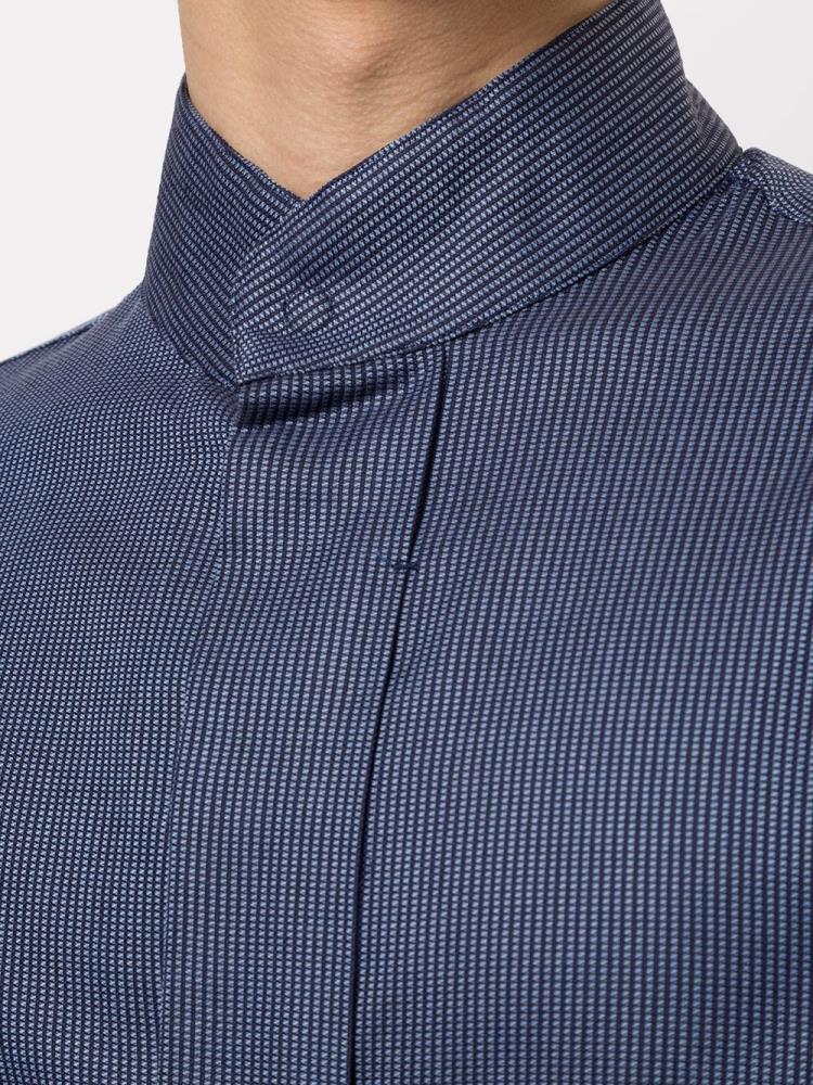 Armani Emporio Armani Mandarin Collar Srajca Moški Modre | 15KYPV1C