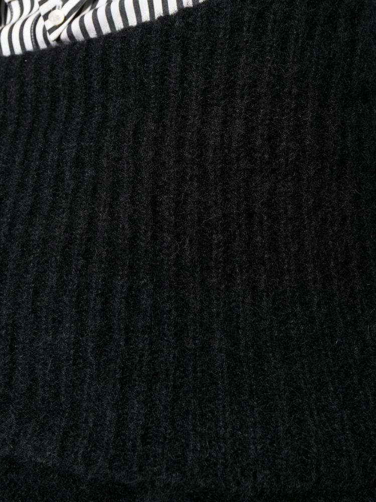 Armani Emporio Armani Maxi Knit Wool Skakalci Ženske Črne | VDWH1XG1