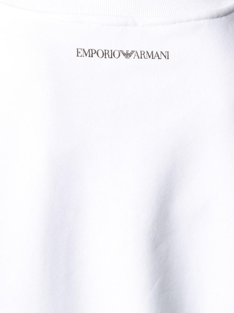 Armani Emporio Armani Metallic Logo Športni Puloverji Ženske Bele | BL888QID