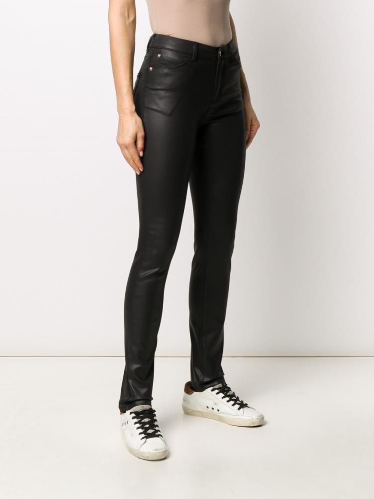 Armani Emporio Armani Mid Rise Skinny Kavbojke Ženske Črne | DWUZ78SF