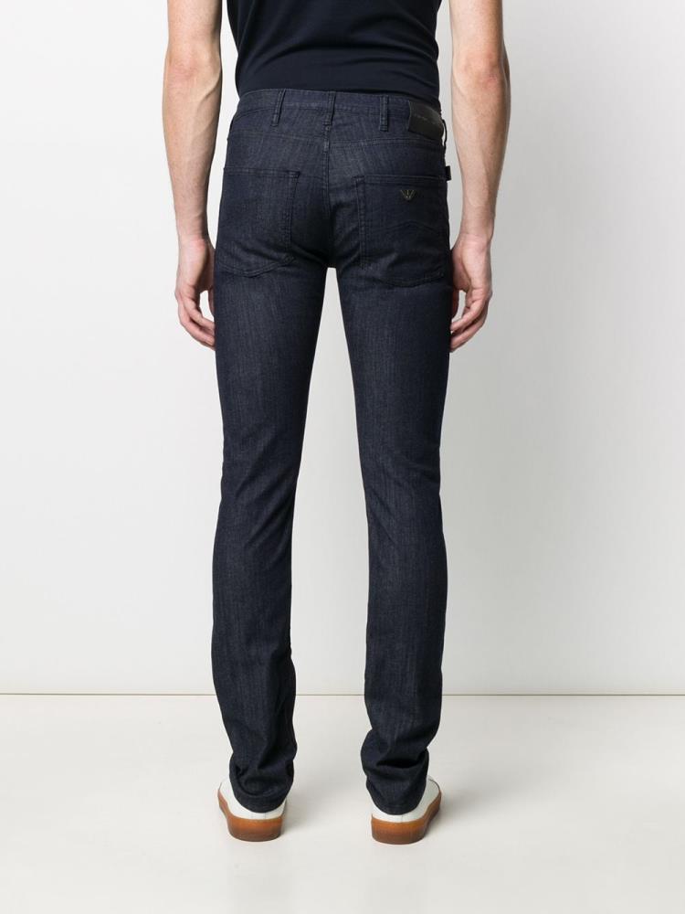 Armani Emporio Armani Mid Rise Skinny Kavbojke Moški Modre | YEW2MWS7