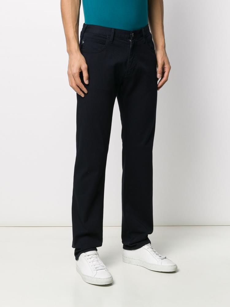 Armani Emporio Armani Mid Rise Straight Leg Kavbojke Moški Modre | T2XNJAMM