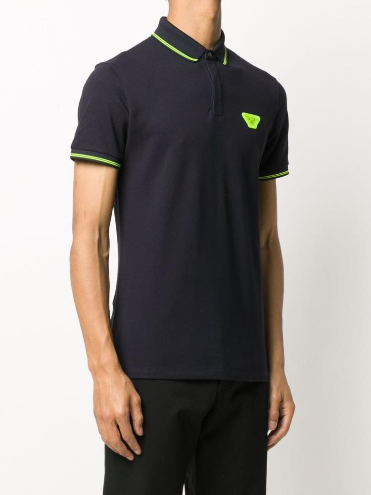 Armani Emporio Armani Neon Trim Polo Majice Moški Modre | 9VJUI5WO