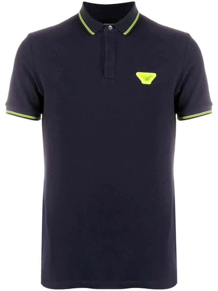 Armani Emporio Armani Neon Trim Polo Majice Moški Modre | 9VJUI5WO