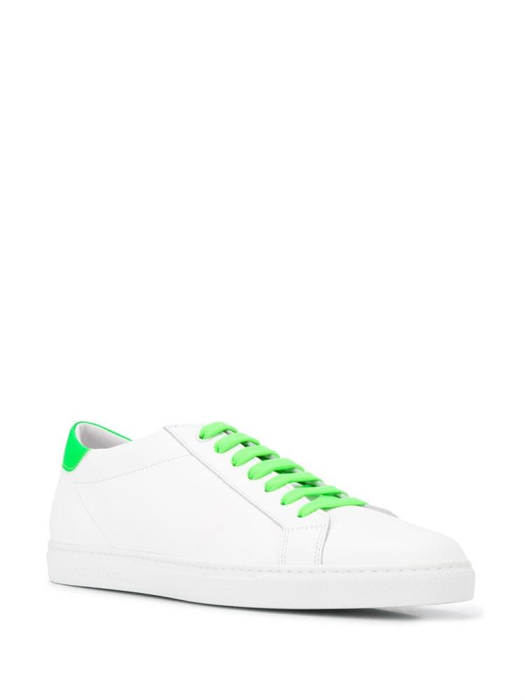 Armani Emporio Armani Neon Trimmed Low Top Superge Moški Bele | Y7QWHSI7