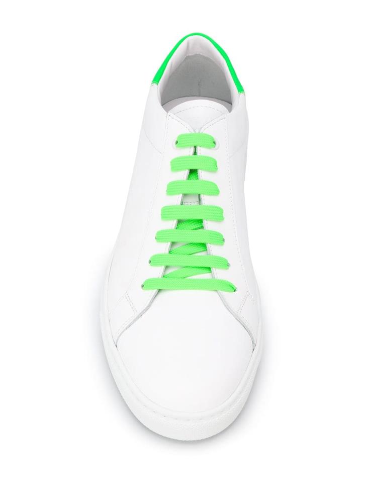 Armani Emporio Armani Neon Trimmed Low Top Superge Moški Bele | Y7QWHSI7