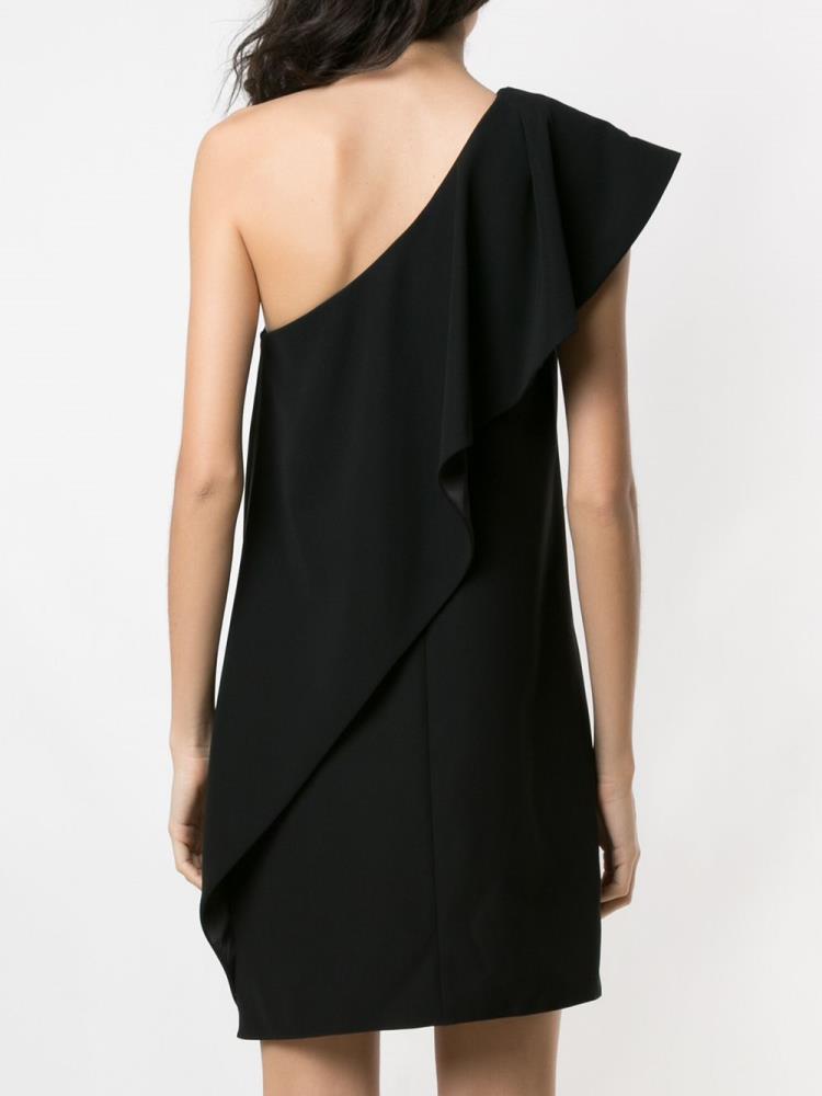 Armani Emporio Armani One Shoulder Ruffle Obleke Ženske Črne | O3N23PB7