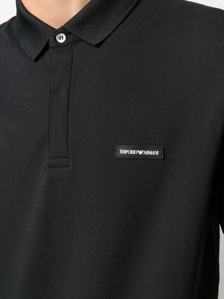 Armani Emporio Armani Patch Detail Polo Majice Moški Črne | TY5U74OJ