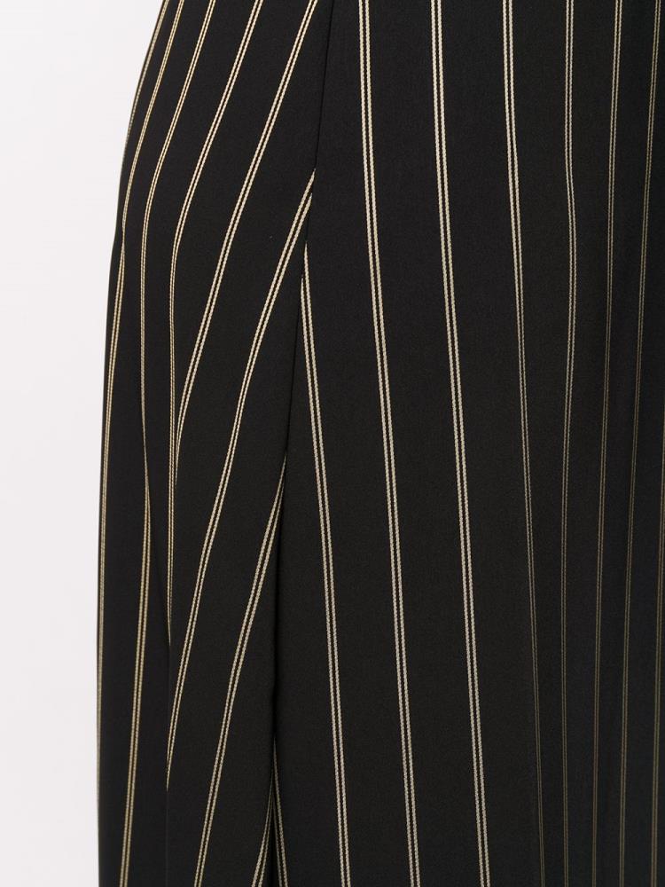 Armani Emporio Armani Pinstriped Print Obleke Ženske Črne | HE2GEUWN