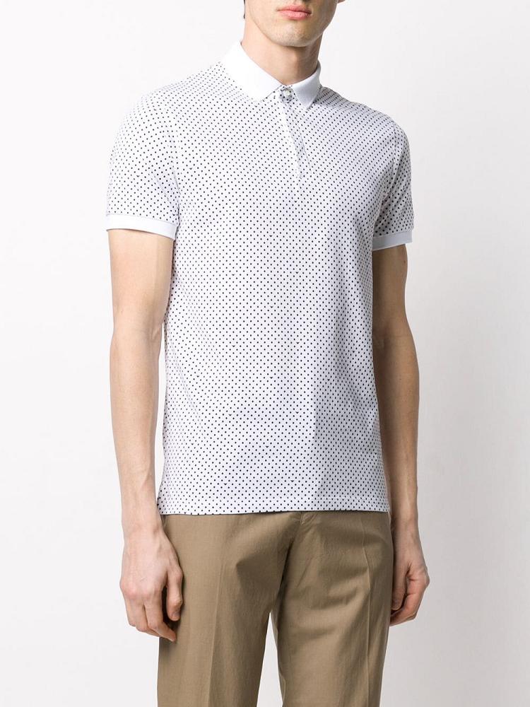 Armani Emporio Armani Polka Dot Polo Majice Moški Bele Črne | 4SN2W7HA