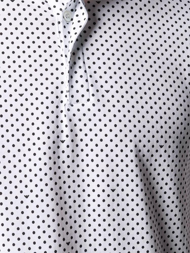 Armani Emporio Armani Polka Dot Polo Majice Moški Bele Črne | 4SN2W7HA