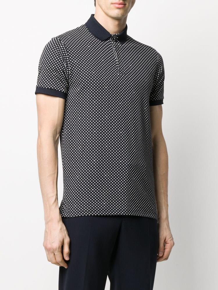 Armani Emporio Armani Polka Dot Print Polo Majice Moški Modre | 2NMAI243