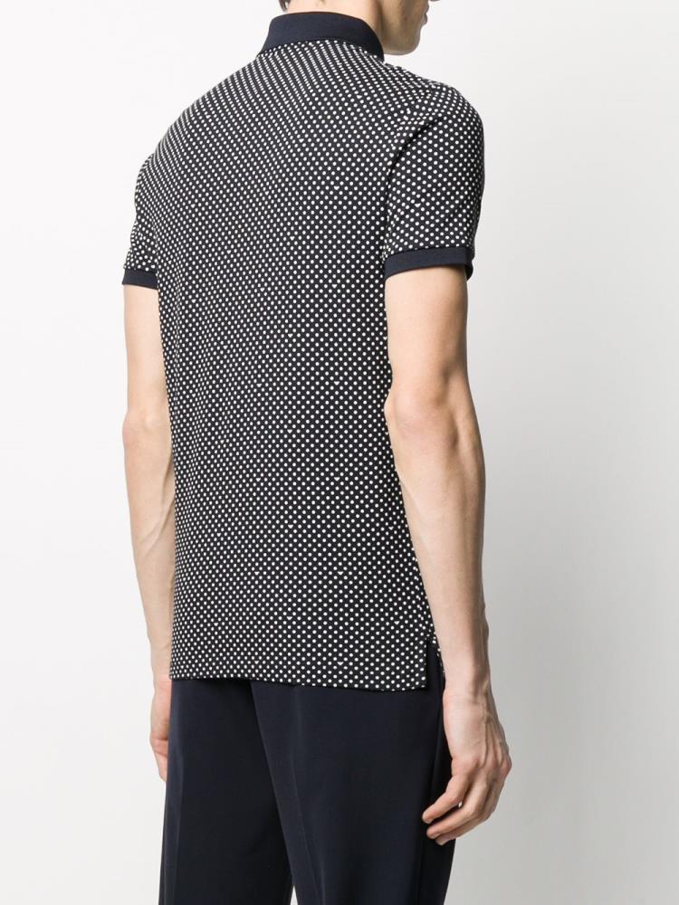 Armani Emporio Armani Polka Dot Print Polo Majice Moški Modre | 2NMAI243