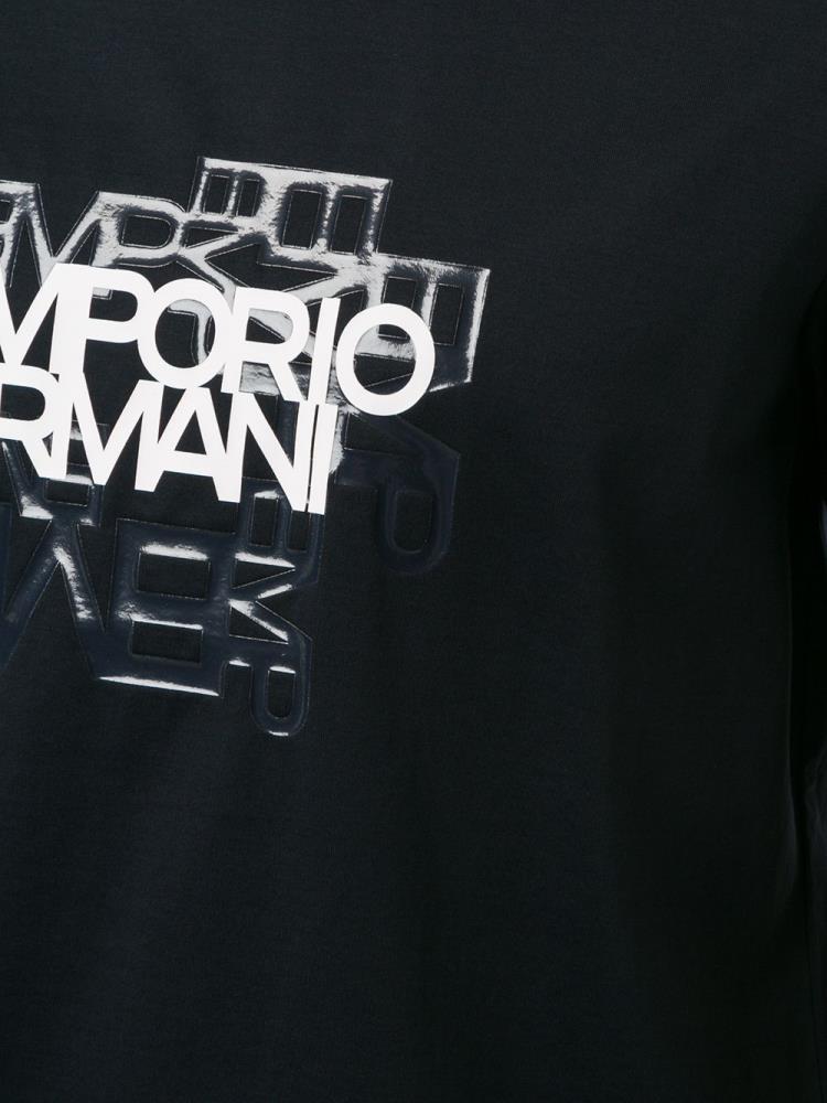 Armani Emporio Armani Printed Logo Majice Moški Črne | M6R35YHG