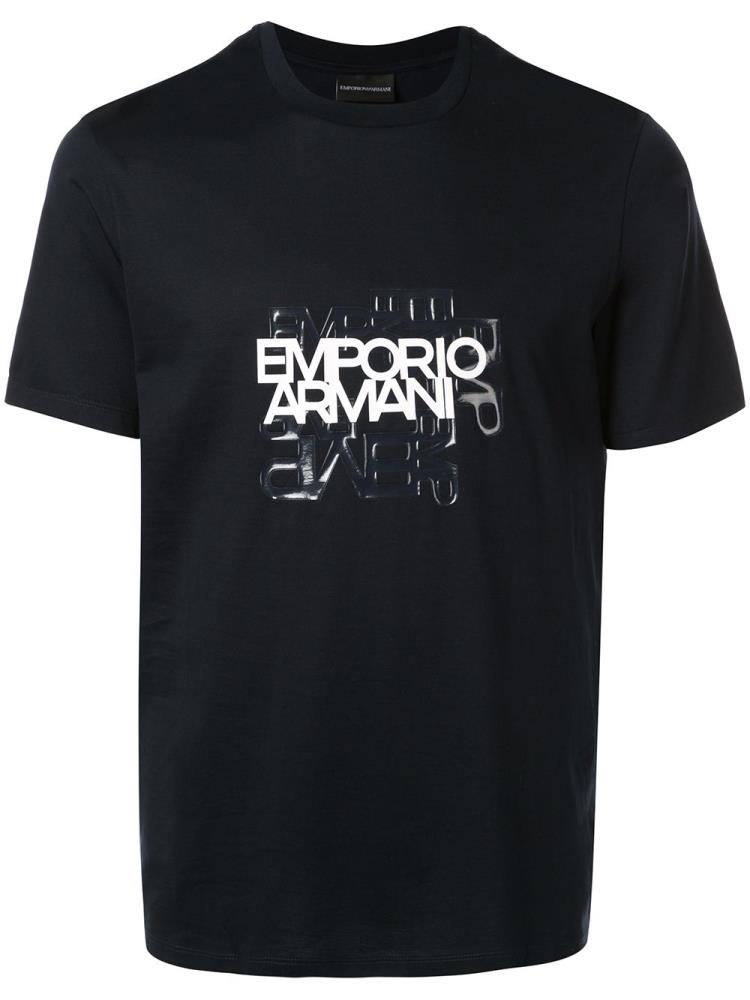 Armani Emporio Armani Printed Logo Majice Moški Črne | M6R35YHG