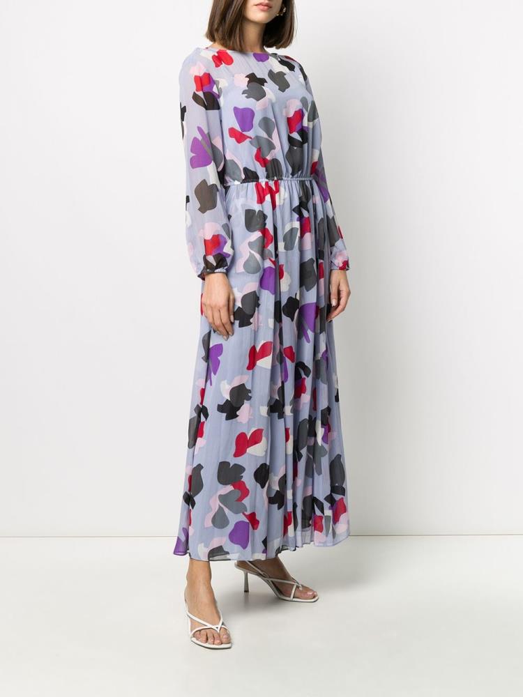 Armani Emporio Armani Printed Maxi Obleke Ženske Modre Roza | WJ5WVMFC