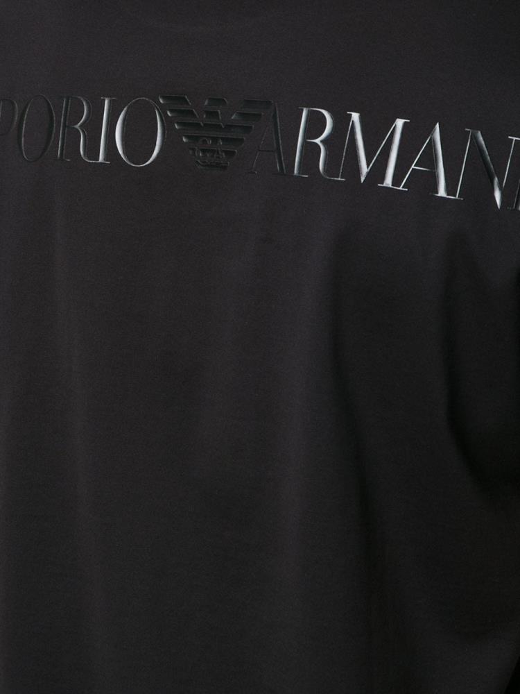 Armani Emporio Armani Rear Logo Print Majice Moški Črne | IQIP4US3