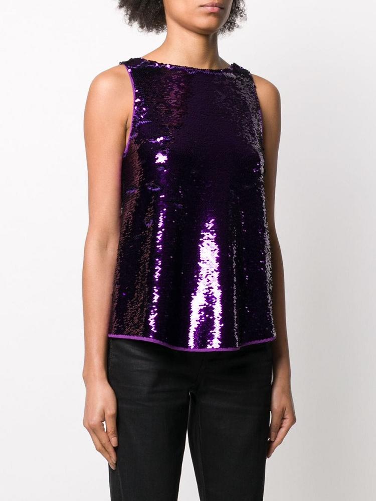 Armani Emporio Armani Sequin Tank Top Ženske Vijolične | P3ZXVKRH