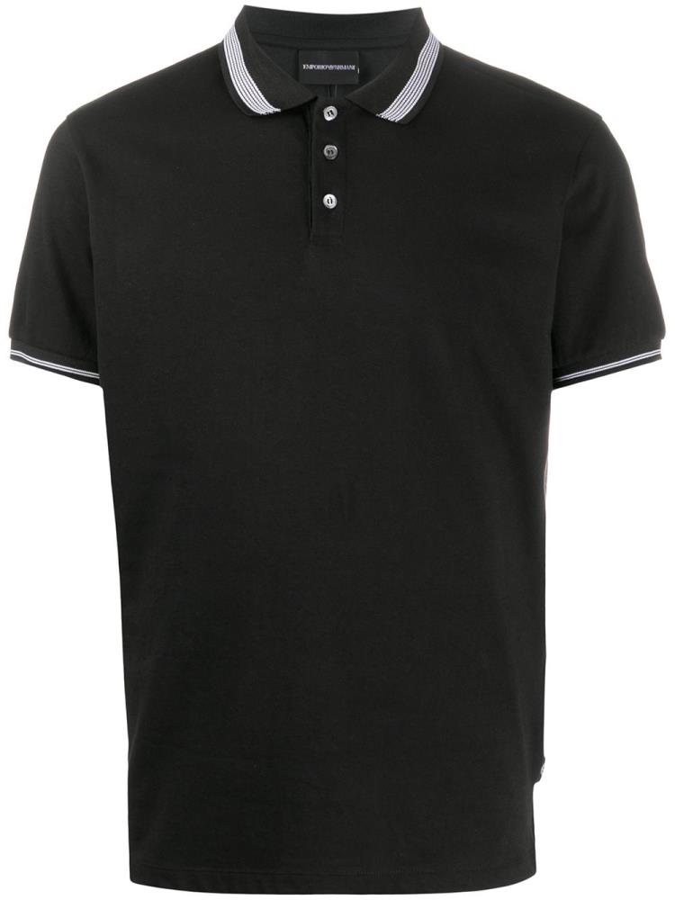 Armani Emporio Armani Short Sleeve Logo Polo Majice Moški Črne | CIDFWD6Q