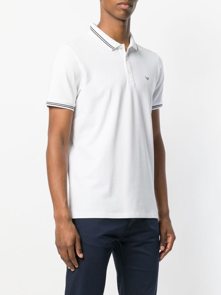 Armani Emporio Armani Short Sleeve Polo Majice Moški Bele | S9ZAXK72