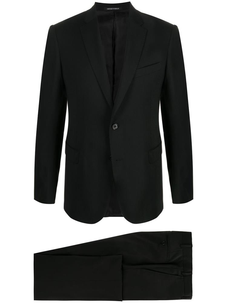 Armani Emporio Armani Single Breasted Wool Suit Jakne Moški Črne | 3KET1KCS