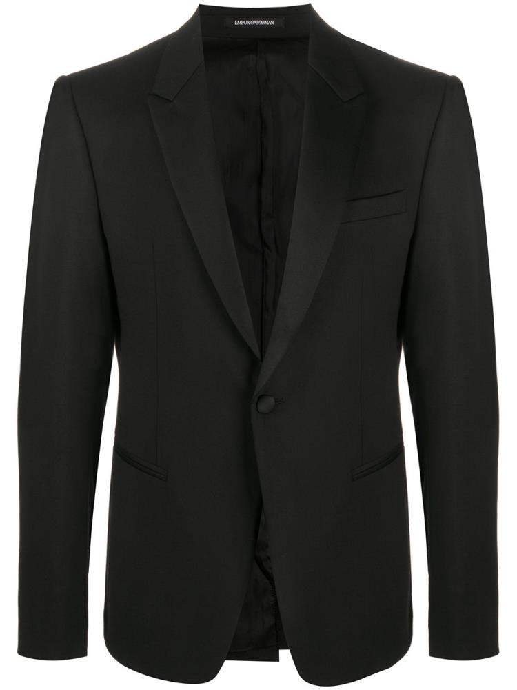 Armani Emporio Armani Single Breasted Wool Suit Jakne Moški Črne | NEU0GEJI